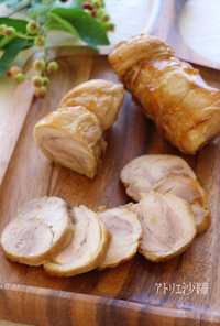 照り焼き味チャーシュー風✿鶏もも肉ロール