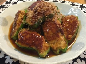 タレが美味しい♪ピーマンの肉詰め