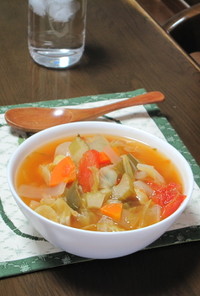 肉無し薄味☆たっぷり野菜の脂肪燃焼スープ