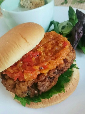 鯵のハンバーガー