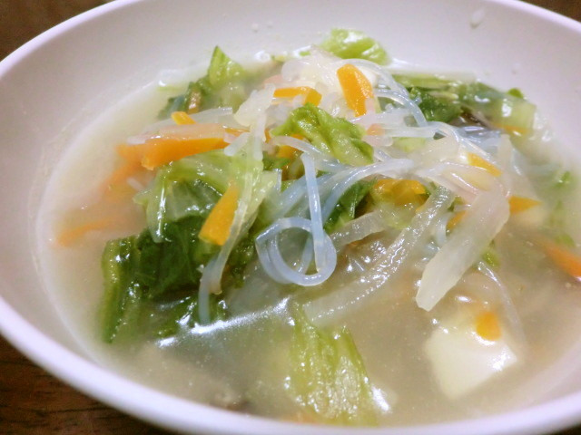 　中華春雨スープ　息子のダイエット食の画像