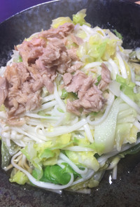 簡単！ツナとキャベツの冷やしうどん