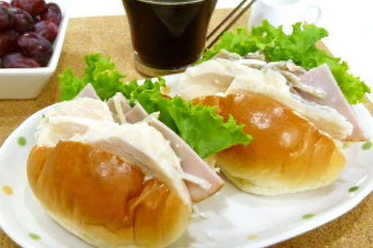 チキンとごぼうサラダのロールパンサンド レシピ 作り方 By ムー君 クックパッド