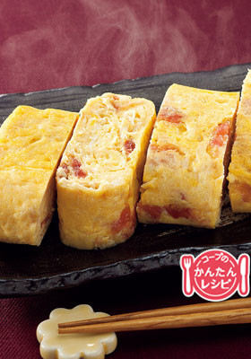ささみと梅のだし巻き玉子