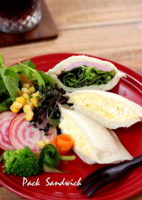 レンジで完成☆卵サラダのパックサンド