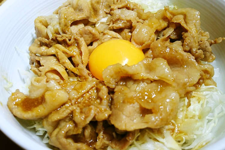 豚冷しゃぶ肉の生姜焼きどんぶり レシピ 作り方 By マカロニ公爵 クックパッド 簡単おいしいみんなのレシピが359万品