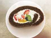 低糖質のココアロールケーキの写真