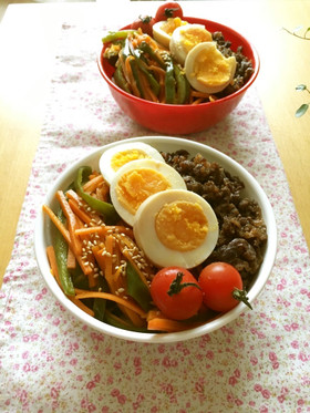 野菜たっぷり!ヘルシー♡ビビンバ弁当