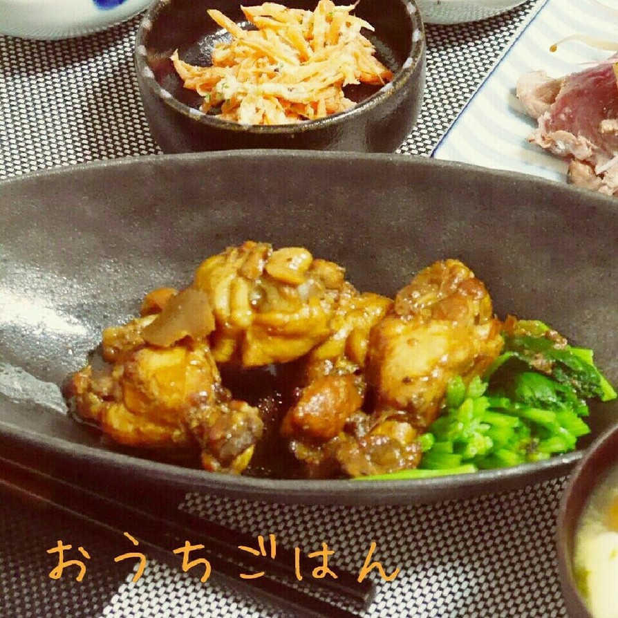 簡単！お肉がホロリ☆手羽元の甘辛煮の画像