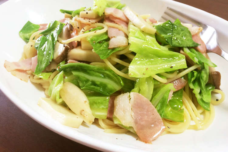 春キャベツとエリンギのコンソメパスタ レシピ 作り方 By Cafecoron クックパッド 簡単おいしいみんなのレシピが352万品