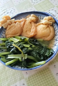 簡単☆巾着もちと小松菜の煮物