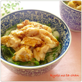✿時短ランチ 梅サラダチキン丼ぶり✿