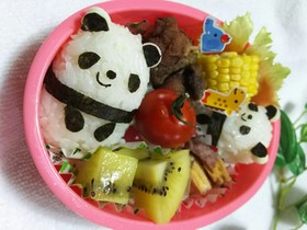 初心者でも超簡単!パンダのキャラ弁♡
