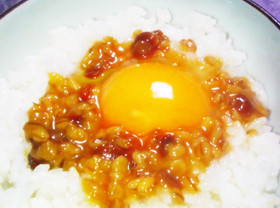 健康朝食♪卵かけご飯+もろみ味噌⋆TKG