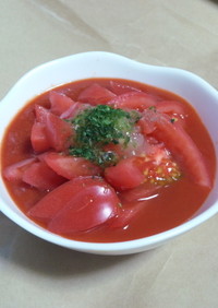 塩レモン風トマトの冷スープ