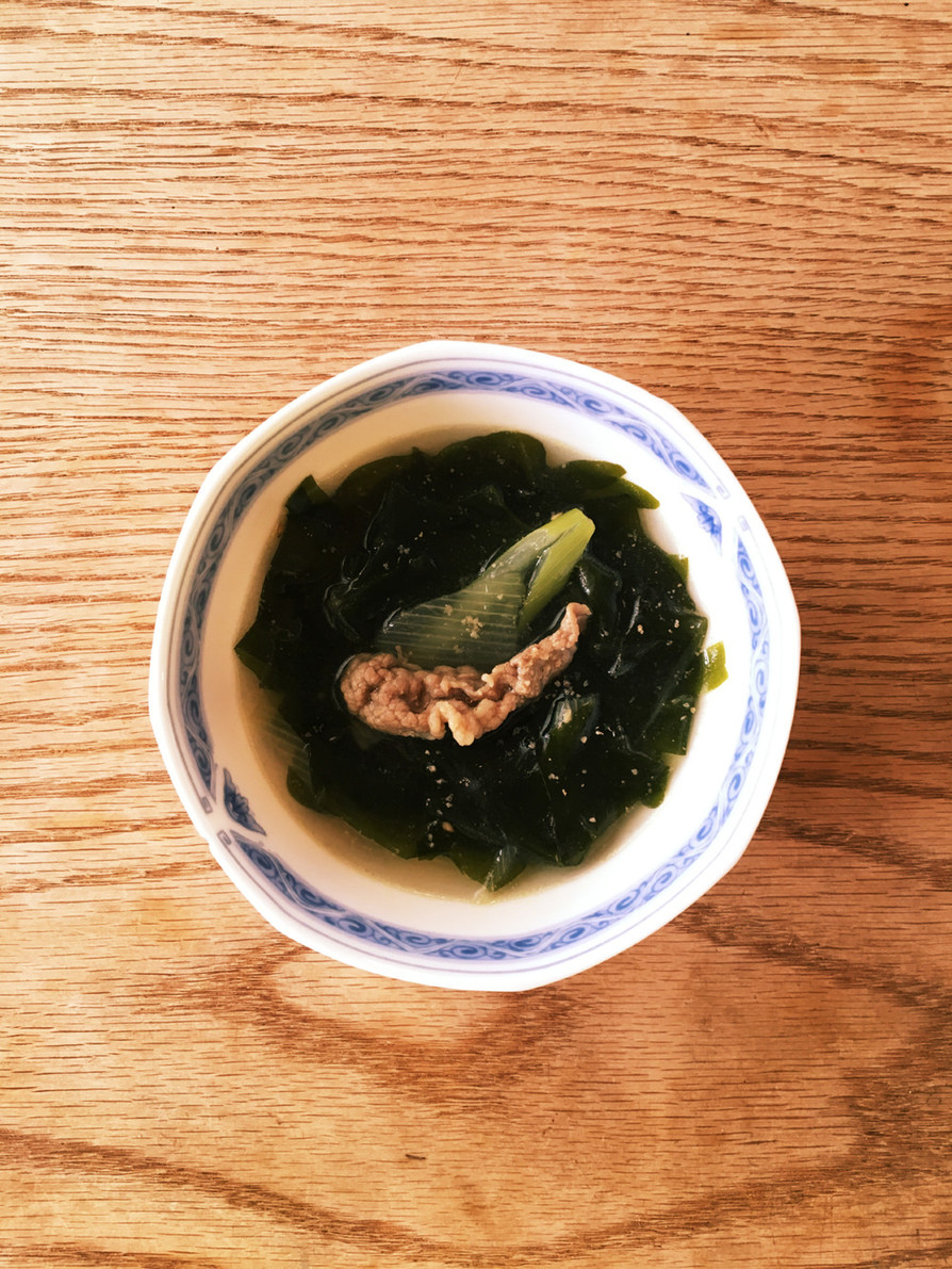 韓国風ワカメスープの画像
