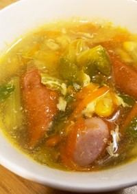 セロリの葉でウエイパー中華スープ