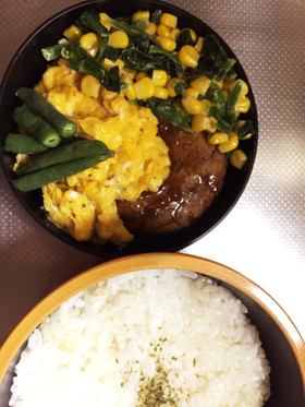 【お弁当】かんたんロコモコ丼