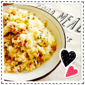 納豆炒飯♡にんにくバター醤油味