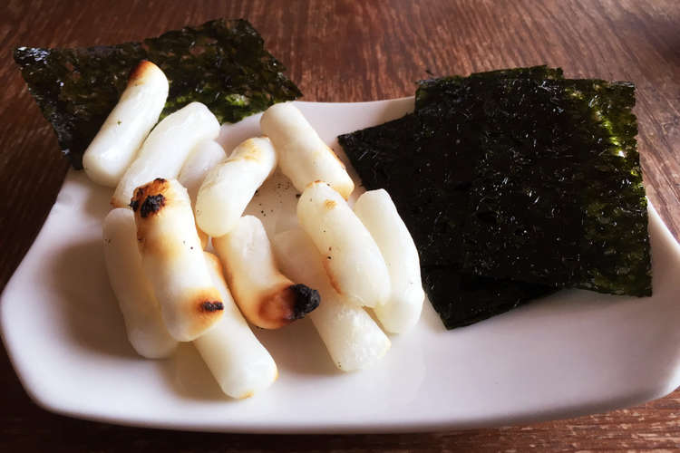 簡単 おかず おやつ 韓国海苔巻き餅 レシピ 作り方 By こてこてだ い クックパッド 簡単おいしいみんなのレシピが352万品