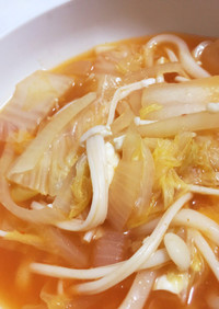 糖質ゼロ麺のキムチスープ