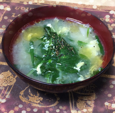 水菜の中華スープの写真
