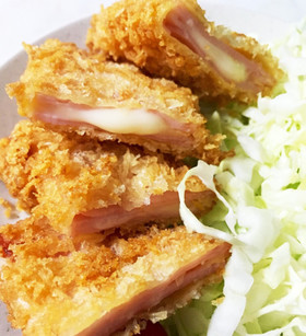 簡単!お弁当やおかずにチーズ入りハムカツ