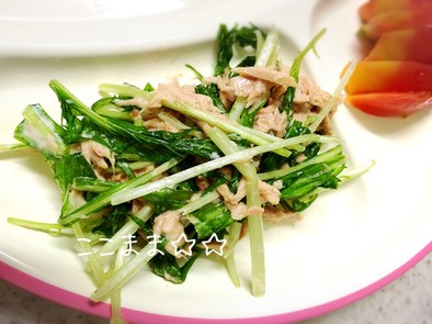 水菜とツナの簡単サラダ☆☆の写真