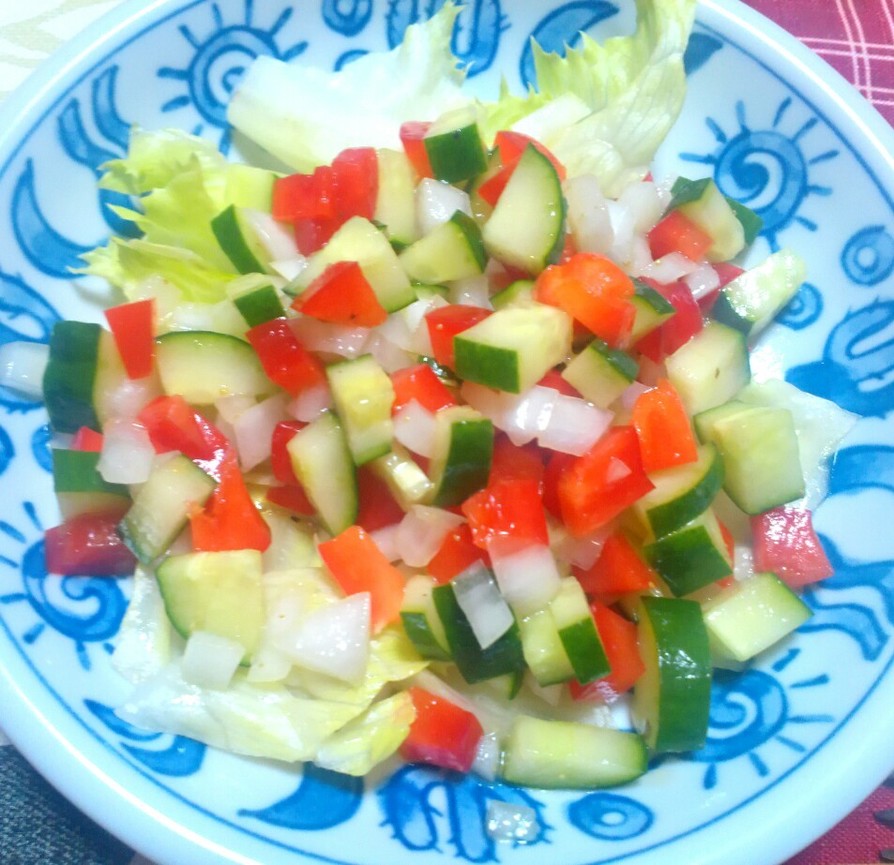 野菜を手軽に☆彩りサイコロサラダの画像