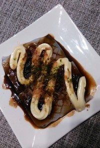 こんにゃくで。お好み焼き風