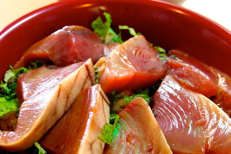 新鮮な鰹で極ウマ鰹の漬けちらし寿司 レシピ 作り方 By うまいもんドットコム クックパッド 簡単おいしいみんなのレシピが361万品