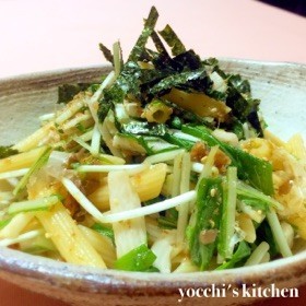 簡単！水菜と梅干しと長芋の和風サラダの画像