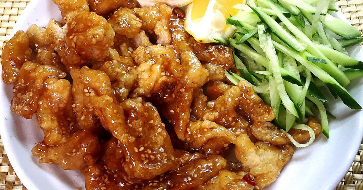 カリカリッ鶏皮の甘ダレ唐揚げ! by ちょりぼん 【クックパッド】 簡単おいしいみんなのレシピが322万品