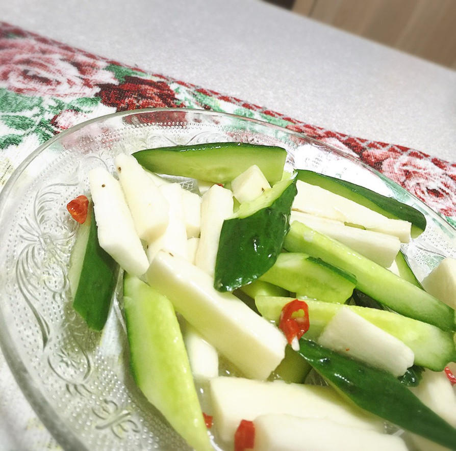胡瓜と長芋の中華和えの画像