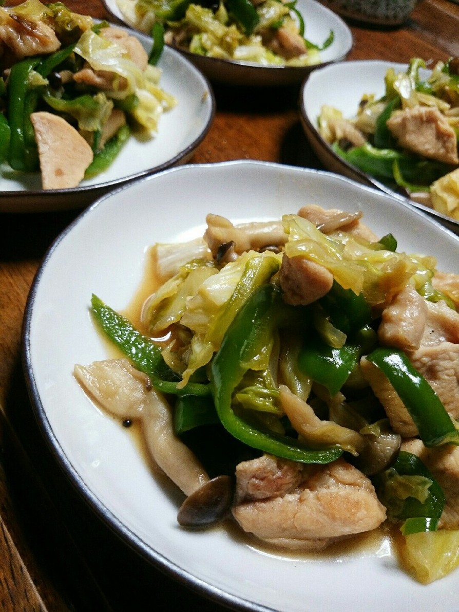 ｼﾝﾌﾟﾙ♡鶏肉と野菜の簡単和風炒め♥の画像