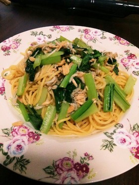 小松菜とツナとしらすの和風パスタ❤✨