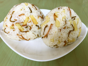 ☆じゃがりこバター 生姜昆布 おにぎり
