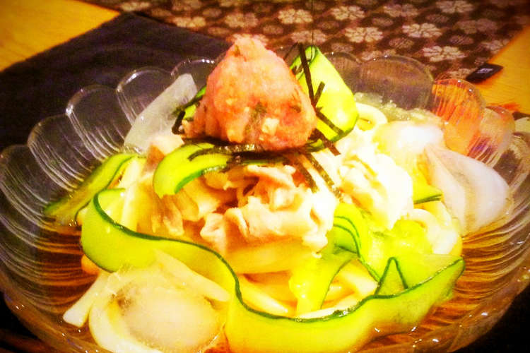 薬味おろし梅で 豚しゃぶの冷やしうどん レシピ 作り方 By アキキッチン Aki クックパッド