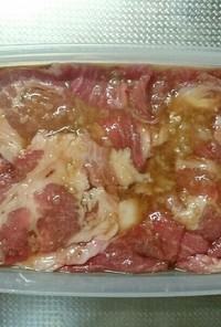 料理に使う 豚肉の甘辛漬け(保存食)