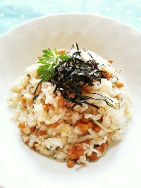 南高梅干しと納豆の和風チャーハン