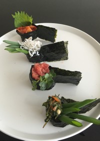 変り種、手巻き寿司