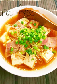 辛ウマ燃焼系♡お豆腐中華胡麻スープ