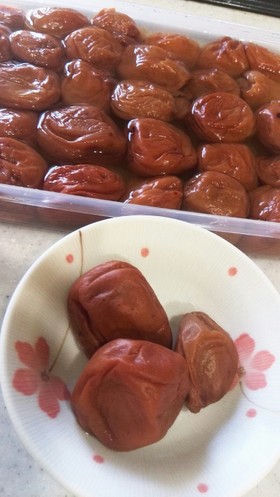 焼梅干☆即席・減塩!はちみつ&かつお漬