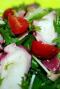 簡単☆タコと水菜のサラダ