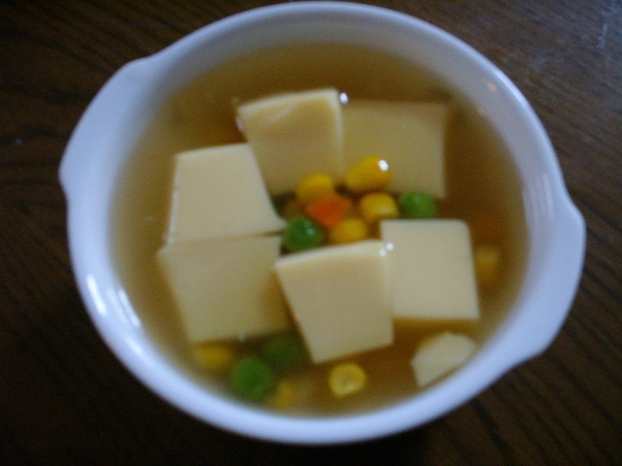 玉子豆腐の冷たいスープ
