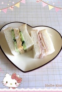 厚焼き卵のサンドイッチ〜(o˘◡˘o)♡