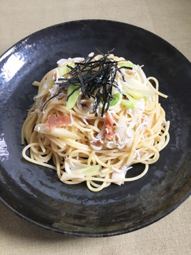 簡単☆しらすと梅干しの和風パスタ
