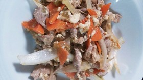 さっぱり豚肉の梅肉炒め★梅酒の梅リメイク
