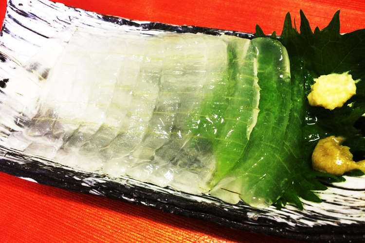 不思議食感 アロエベラのお刺身 レシピ 作り方 By こやじ女将 クックパッド