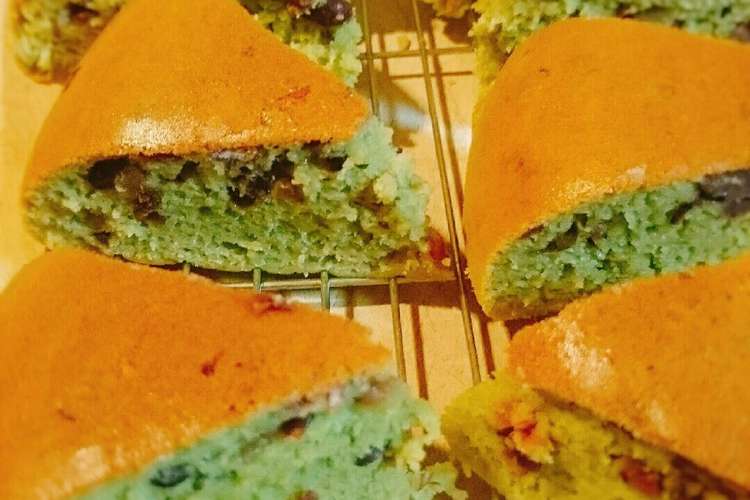 ホットケーキミックスであずき抹茶ケーキ レシピ 作り方 By モモキチ クックパッド 簡単おいしいみんなのレシピが350万品